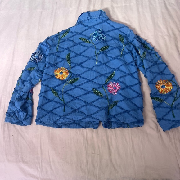Tantrums Light Blue Beaded Embroidered Jacket - Picture 5 of 5
